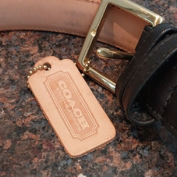Coach Black and Tan Leather Belt Bag - Picture 2 of 3